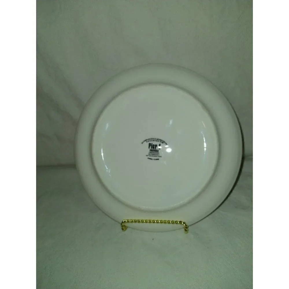 Pier 1 Provence Apples & Pears Salad Hors d'Oeuvres Snack Plates Set of 2 7 3/4